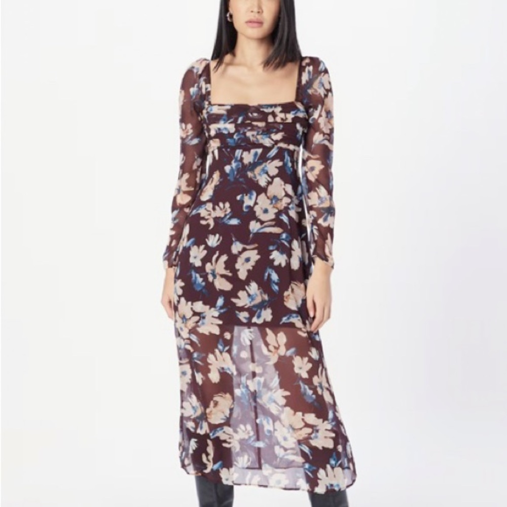 Abercrombie Emerson Long Sleeve Midi Dress